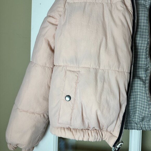 REVERSIBLE American Eagle Cropped Puffer Coat Jacket Size Small - Picture 8 of 14
